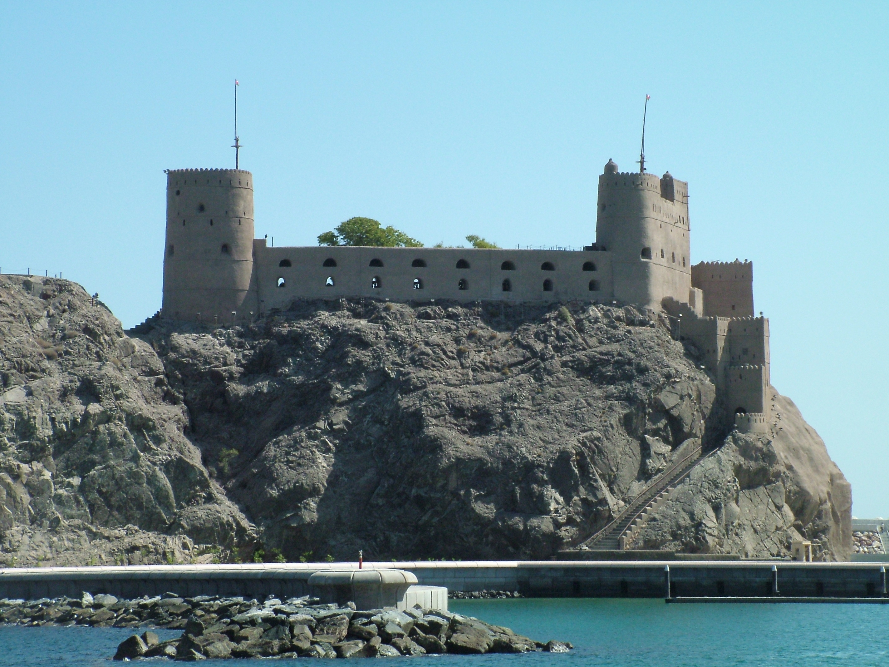 Fort above Al Alam Palace, Muscat
