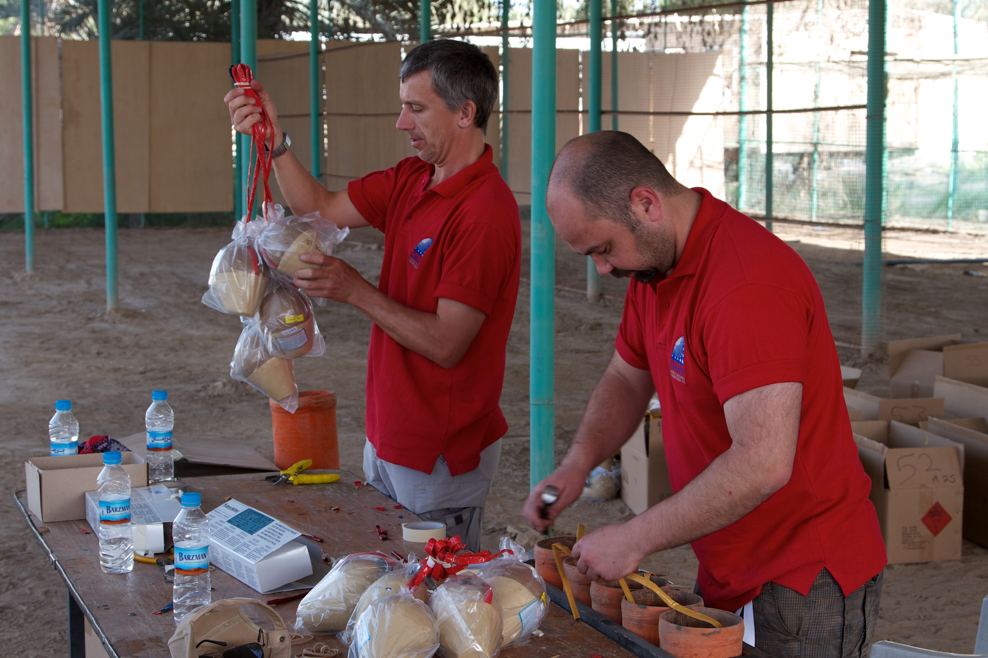 Merlin Fireworks team in preparation